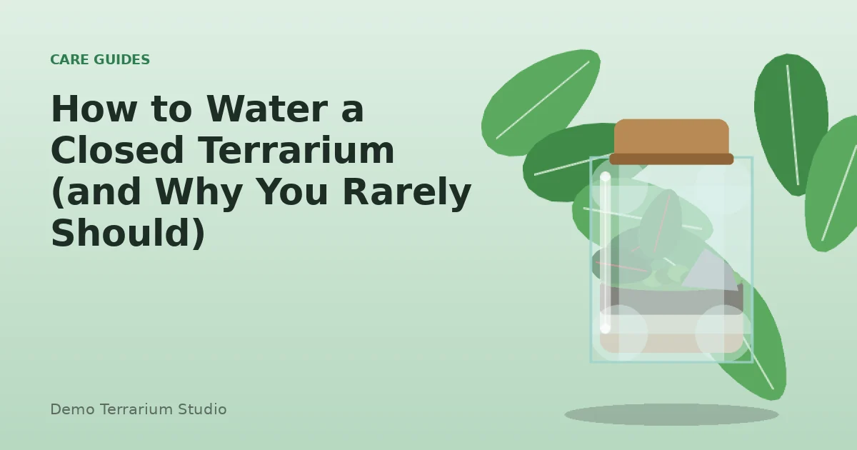 How to Water a Closed Terrarium (and Why You Rarely Should)